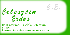 celesztin erdos business card